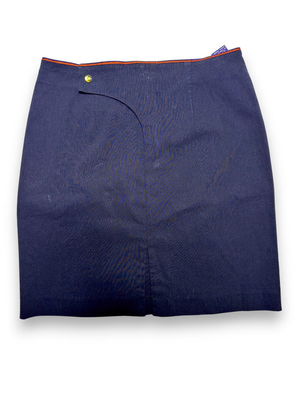 Vintage Tommy Hilfiger Navy & Red Waistband Trim Straight Midi Skirt Size 7